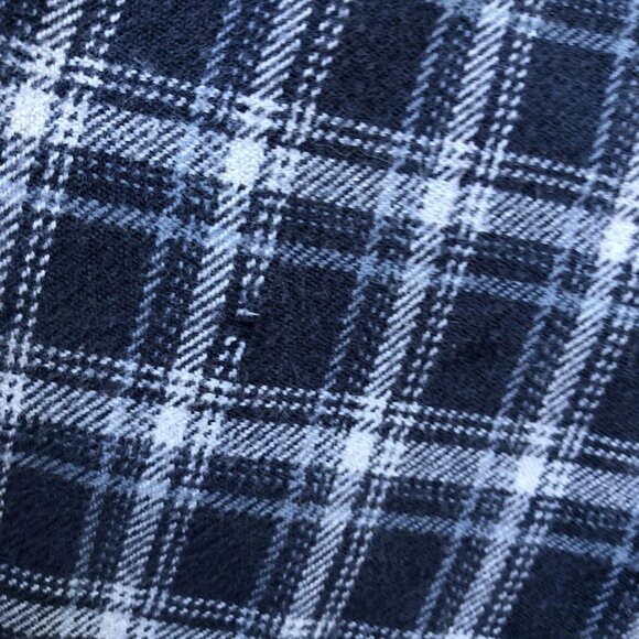 Vintage CARHARTT Button Up Flannel Shirt MEDIUM Men's Plaid Blue Long Sleeve - Picture 2 of 11